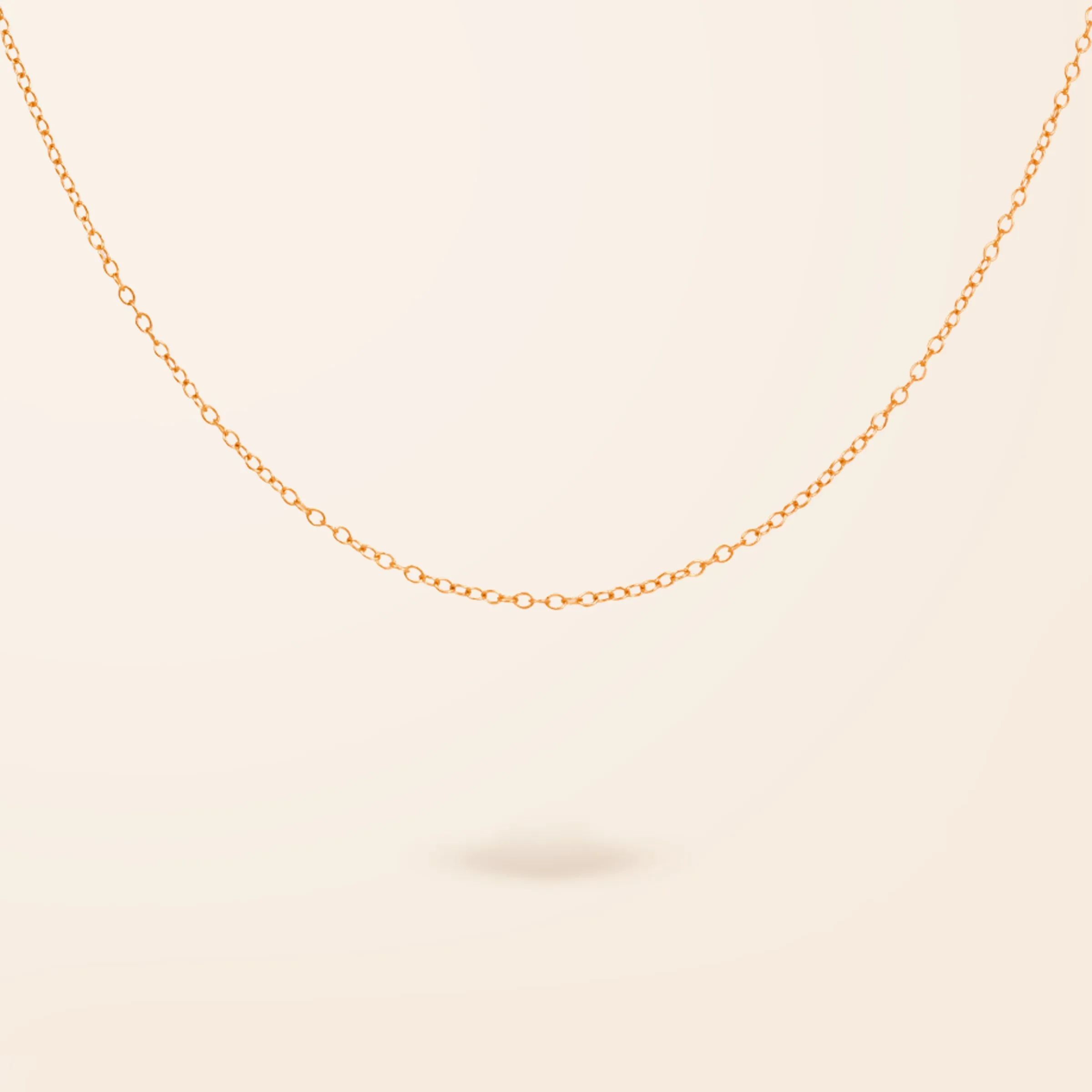 10K Gold Adjustable Cable Chain Necklace