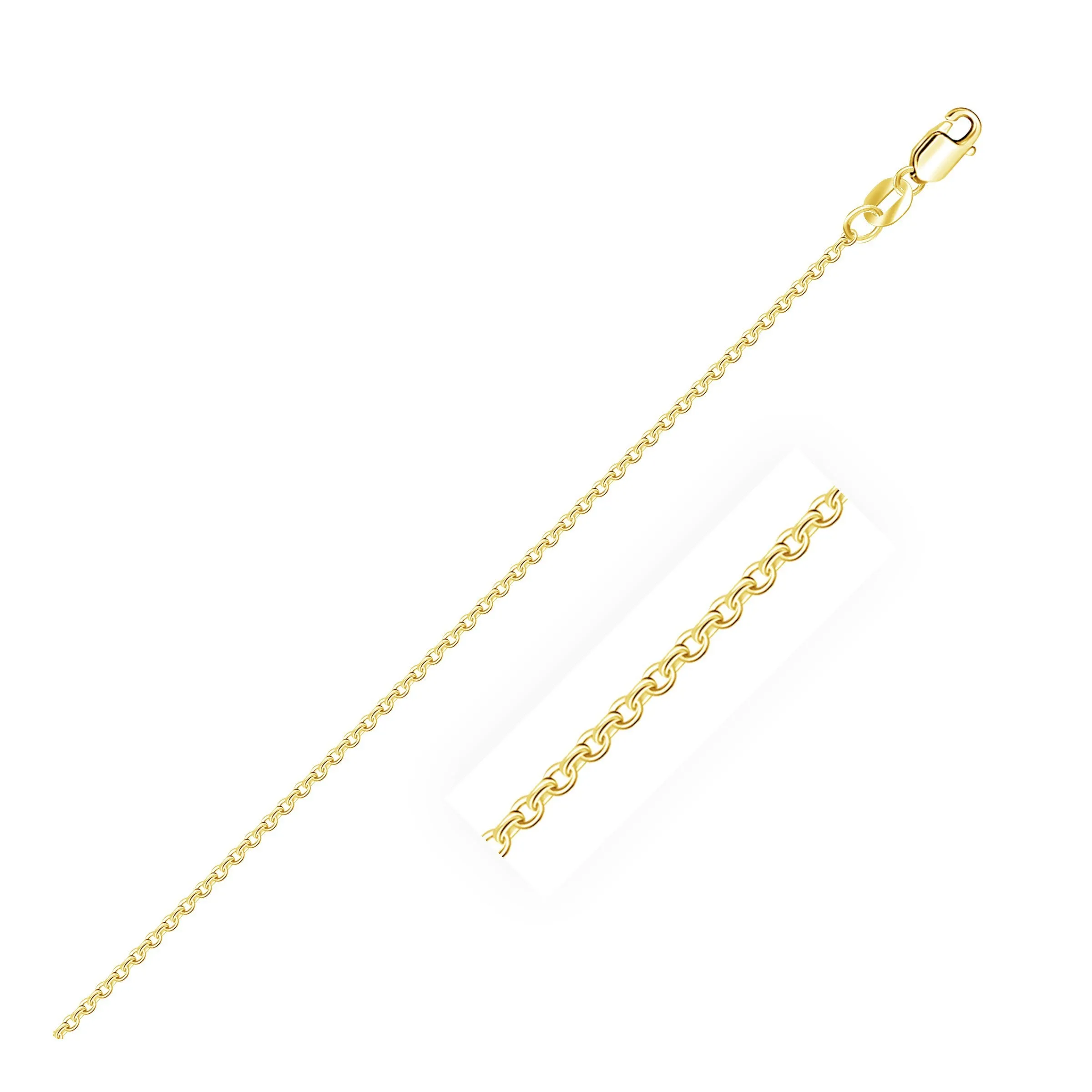 10k Yellow Gold Cable Chain 1.1mm-rx70007-16