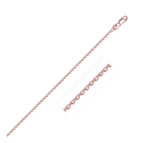 14k Rose Gold Diamond Cut Cable Link Chain 1.3mm-rx75256-16