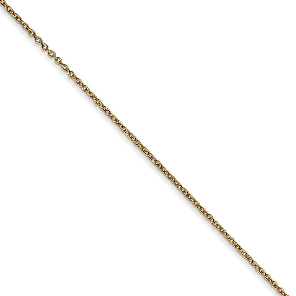 14k Two Tone Gold Diamond Cut 15 Heart Necklace