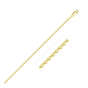 14k Yellow Gold Diamond Cut Cable Link Chain 1.8mm-rx16681-18