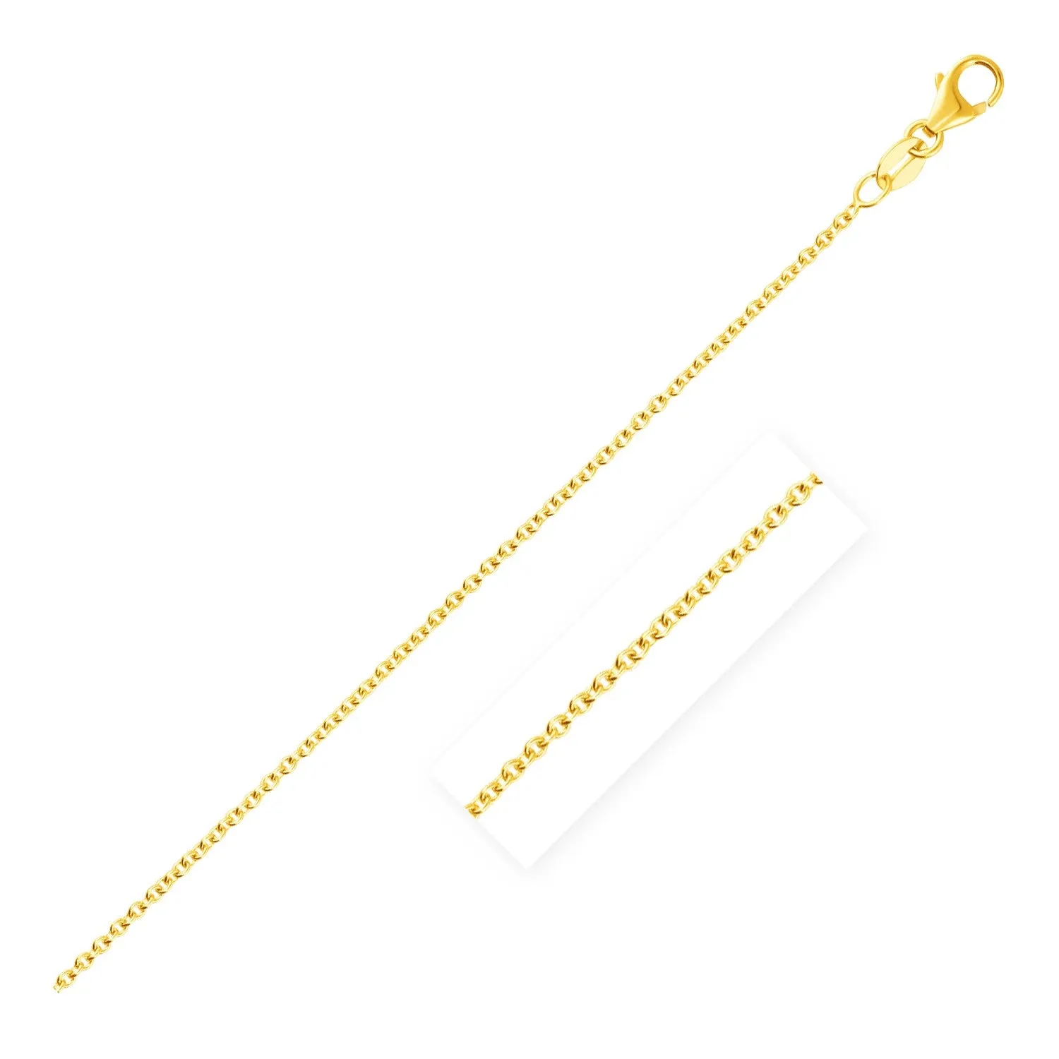 14k Yellow Gold Round Cable Link Chain 1.5mm-rx24508-16