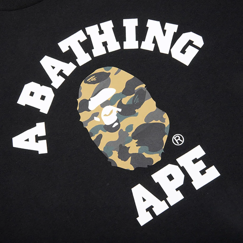 1st Camo College Tee - Black/Yellow