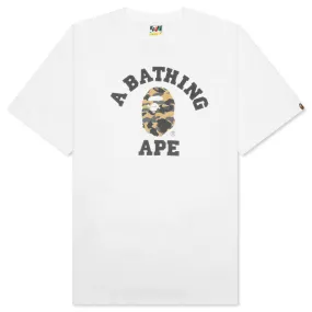 1st Camo College Tee - White/Yellow