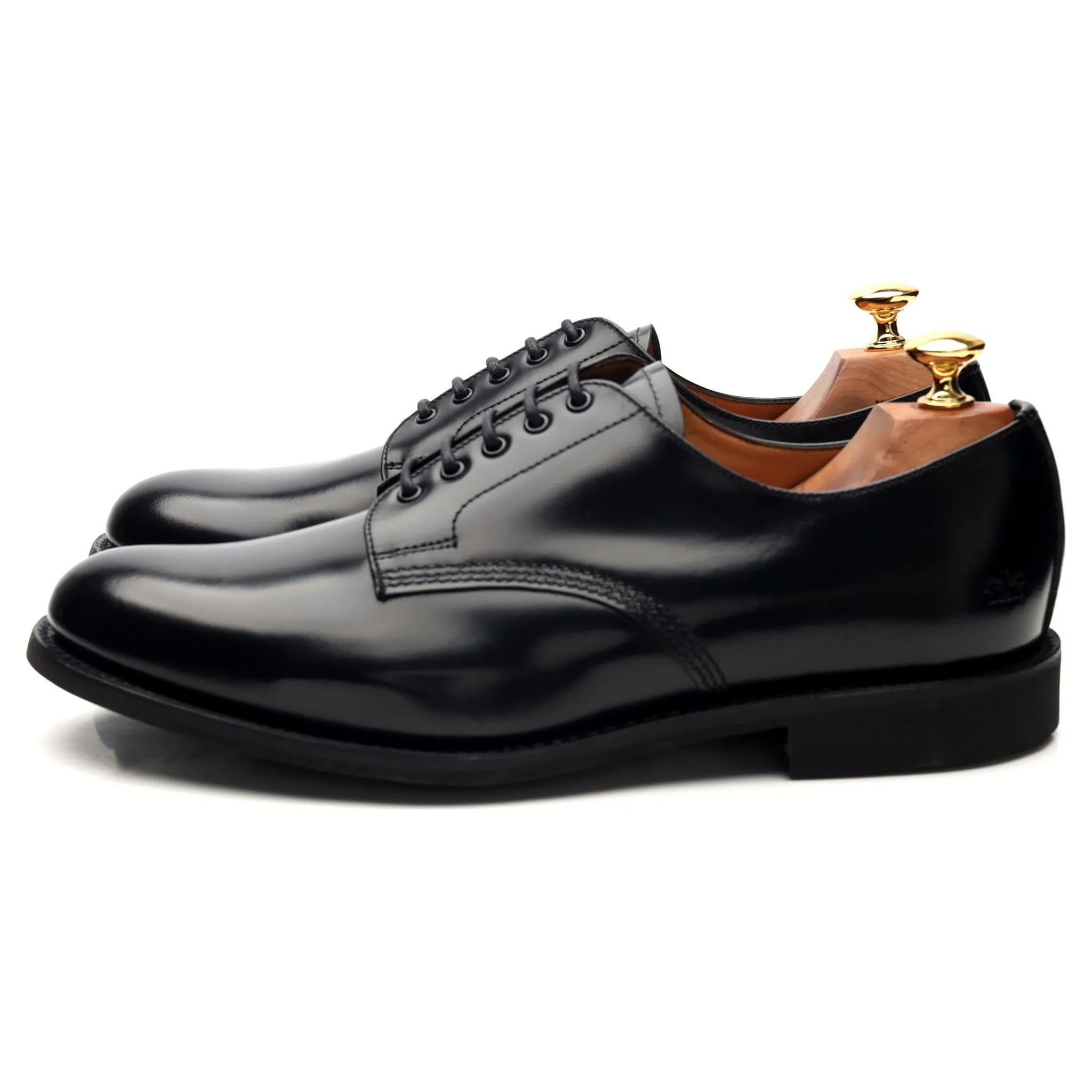 '22468B' Black Leather Derby UK 8.5 F