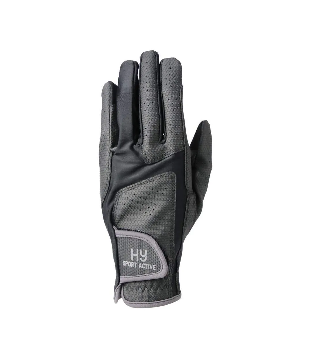 5 unisex sport active riding gloves black/grey Hy