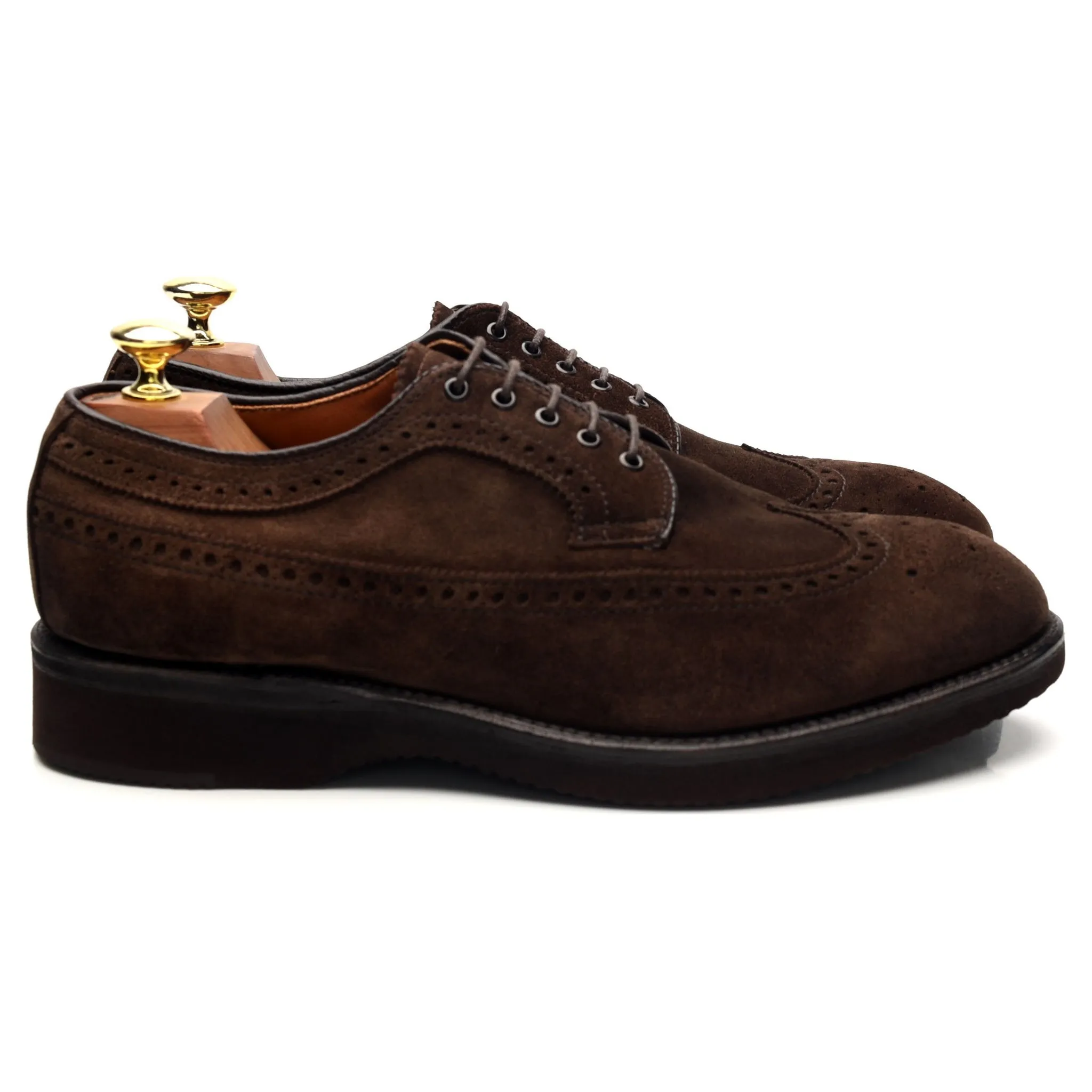 '58802' Dark Brown Suede Derby Brogues UK 7 US 7.5 D