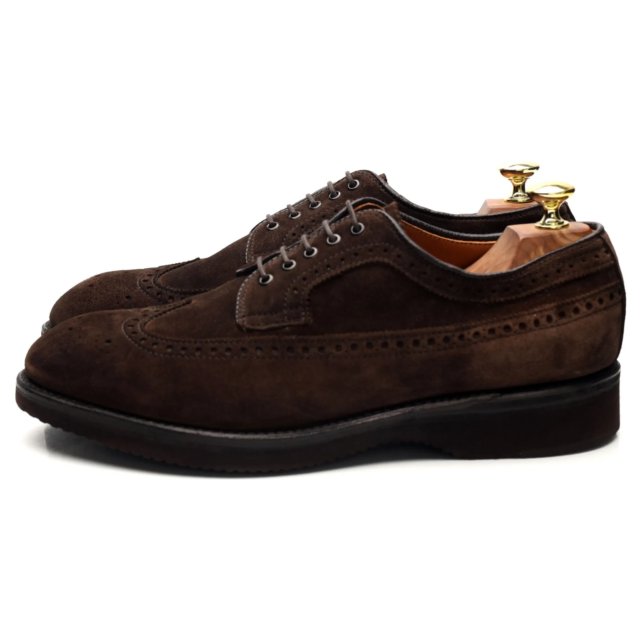 '58802' Dark Brown Suede Derby Brogues UK 7 US 7.5 D