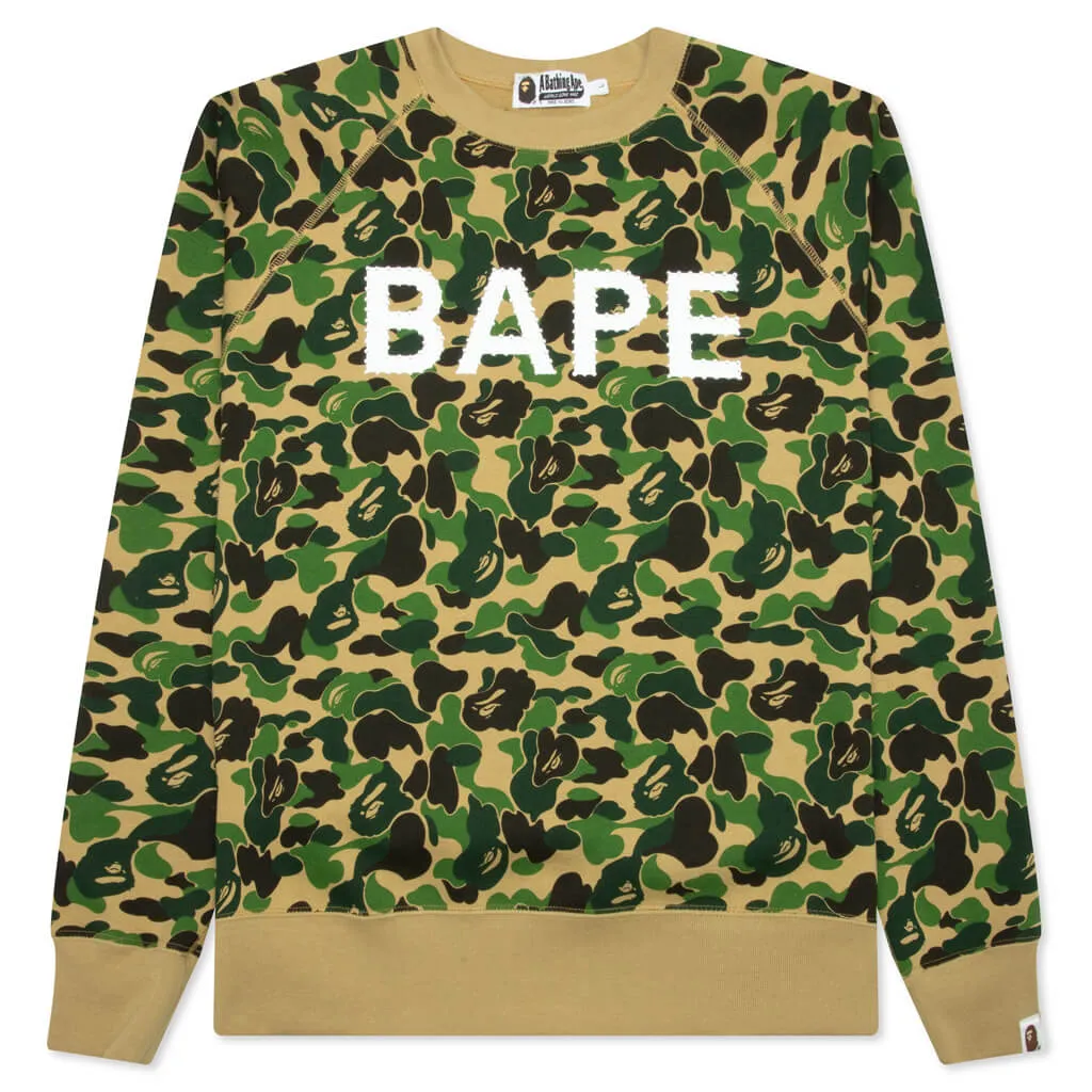 Abc Camo Crystal Stone Crewneck - Green