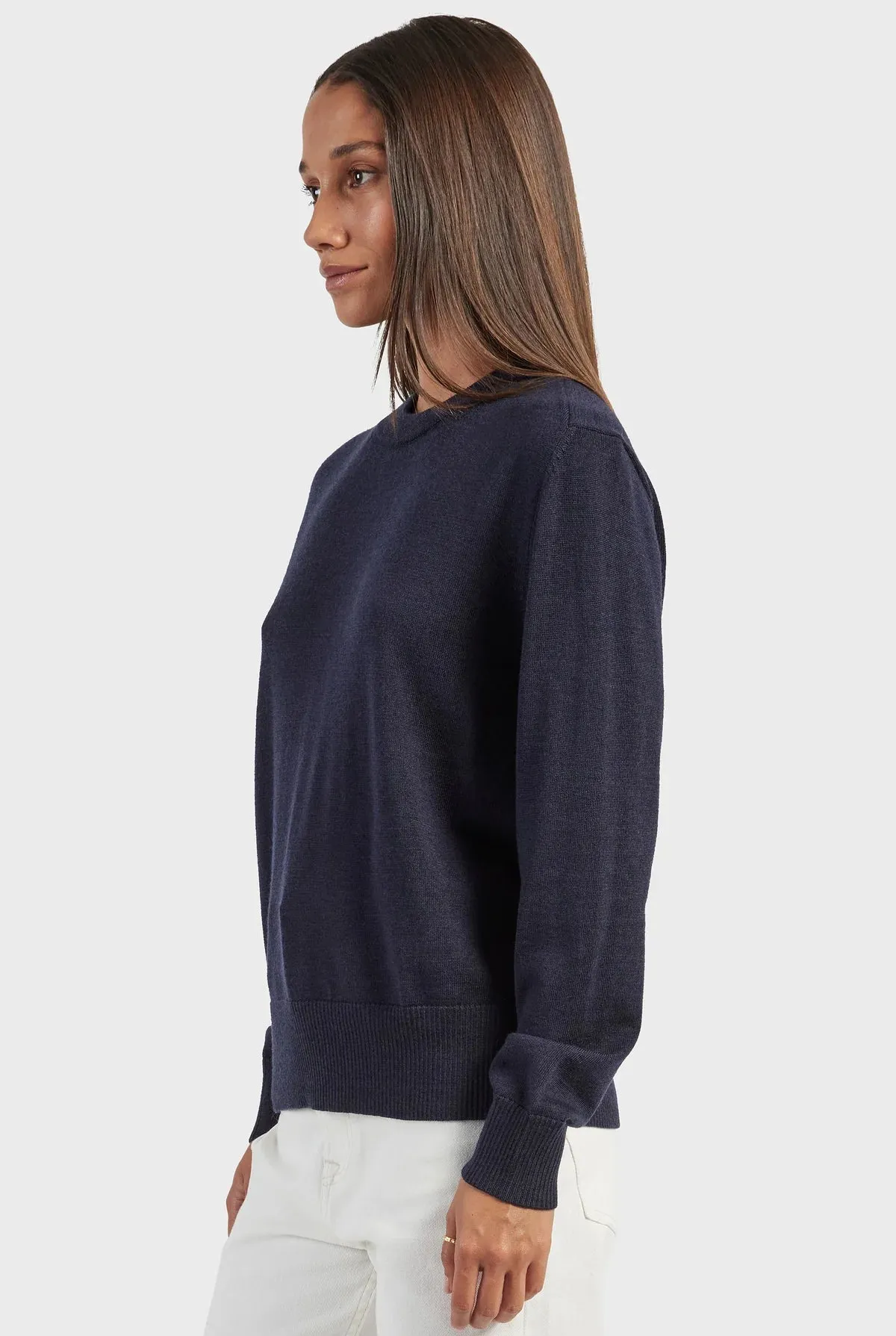 Academy Merino Crew Midnight Navy