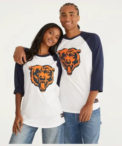 Aeropostale 3/4 Sleeve Chicago Bears Relaxed Raglan Tee