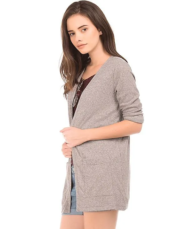 Aeropostale Ribbed Marled Knit Shrug