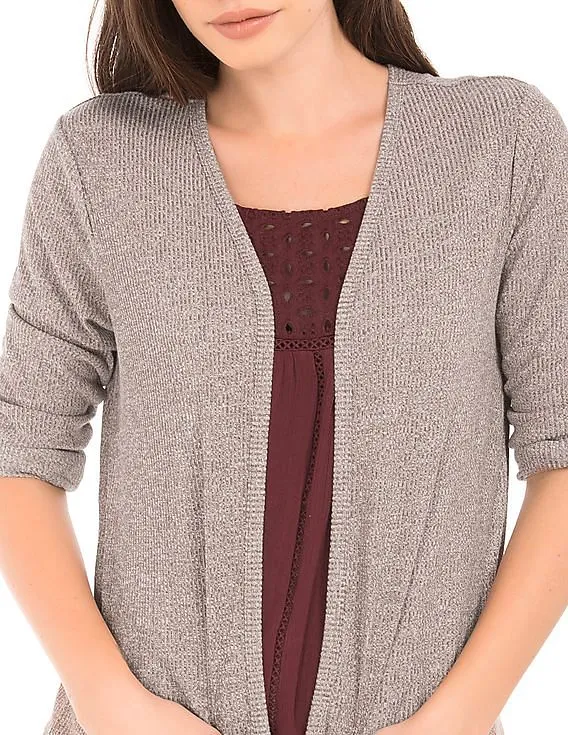 Aeropostale Ribbed Marled Knit Shrug