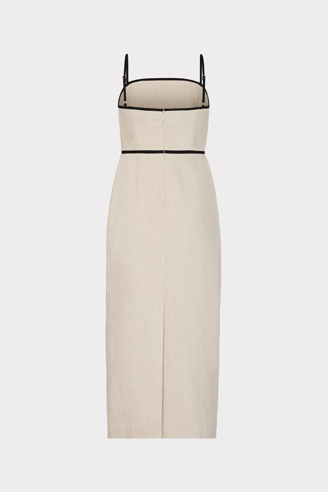 Amara Linen Contrast Midi Dress