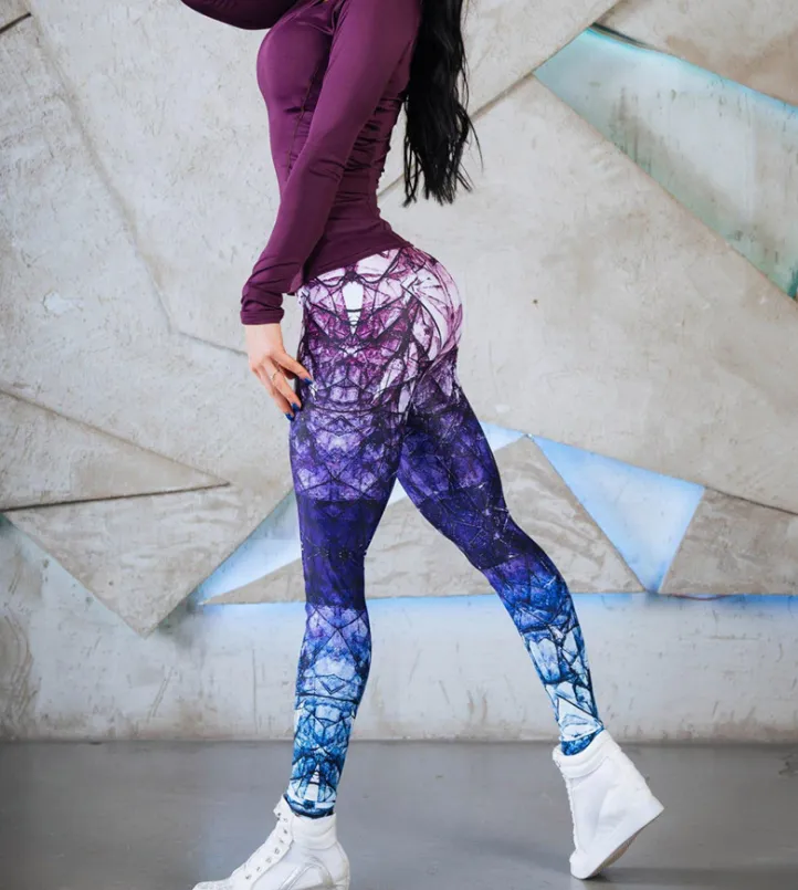 Angel Wings Digital Print Yoga Pants Women Tights