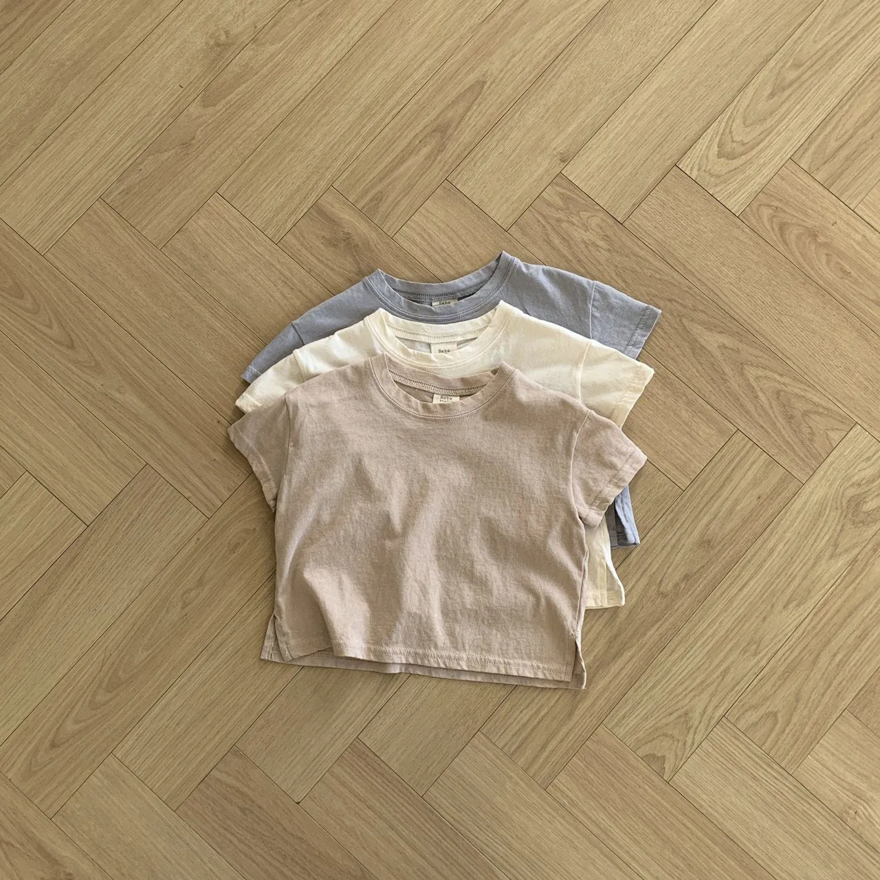 Baby BH Crewneck Short Sleeve Basic Top (3-18m) - 3 Colors