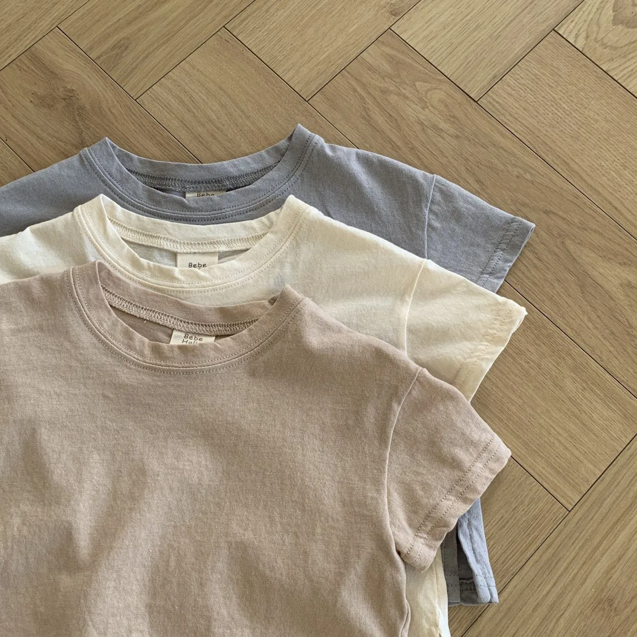 Baby BH Crewneck Short Sleeve Basic Top (3-18m) - 3 Colors