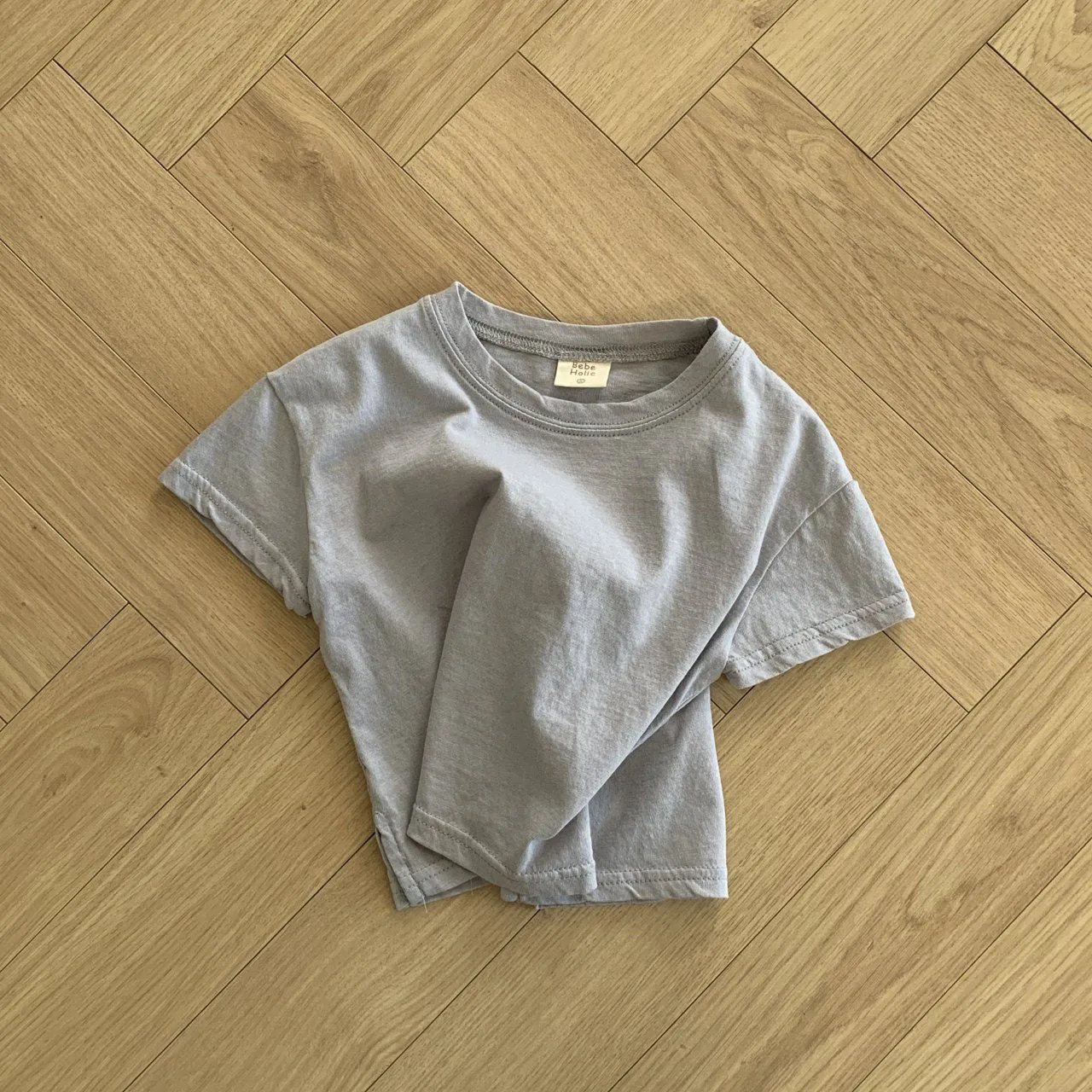 Baby BH Crewneck Short Sleeve Basic Top (3-18m) - 3 Colors