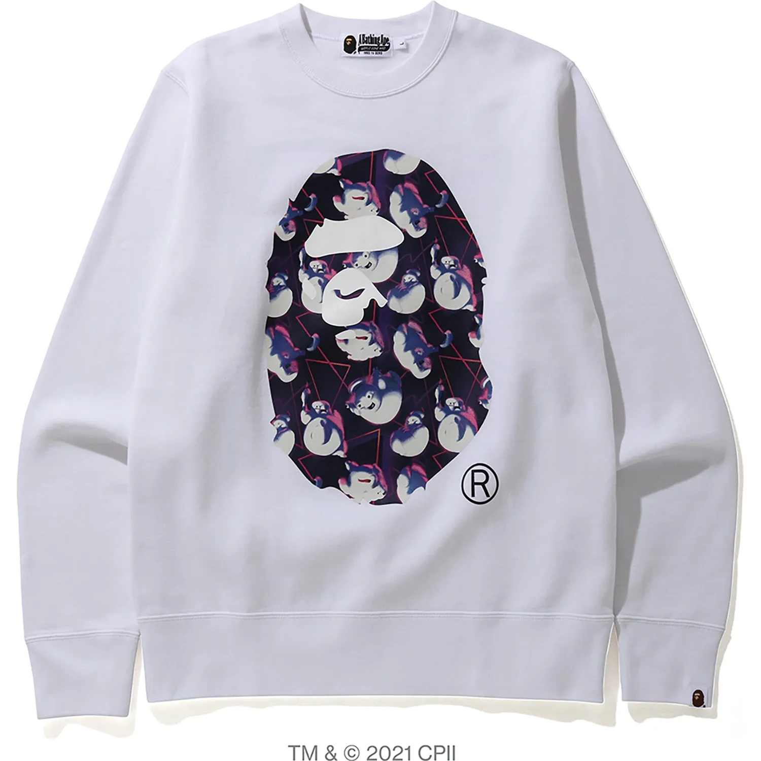 BAPE X GHOSTBUSTERS APE HEAD CREWNECK MENS