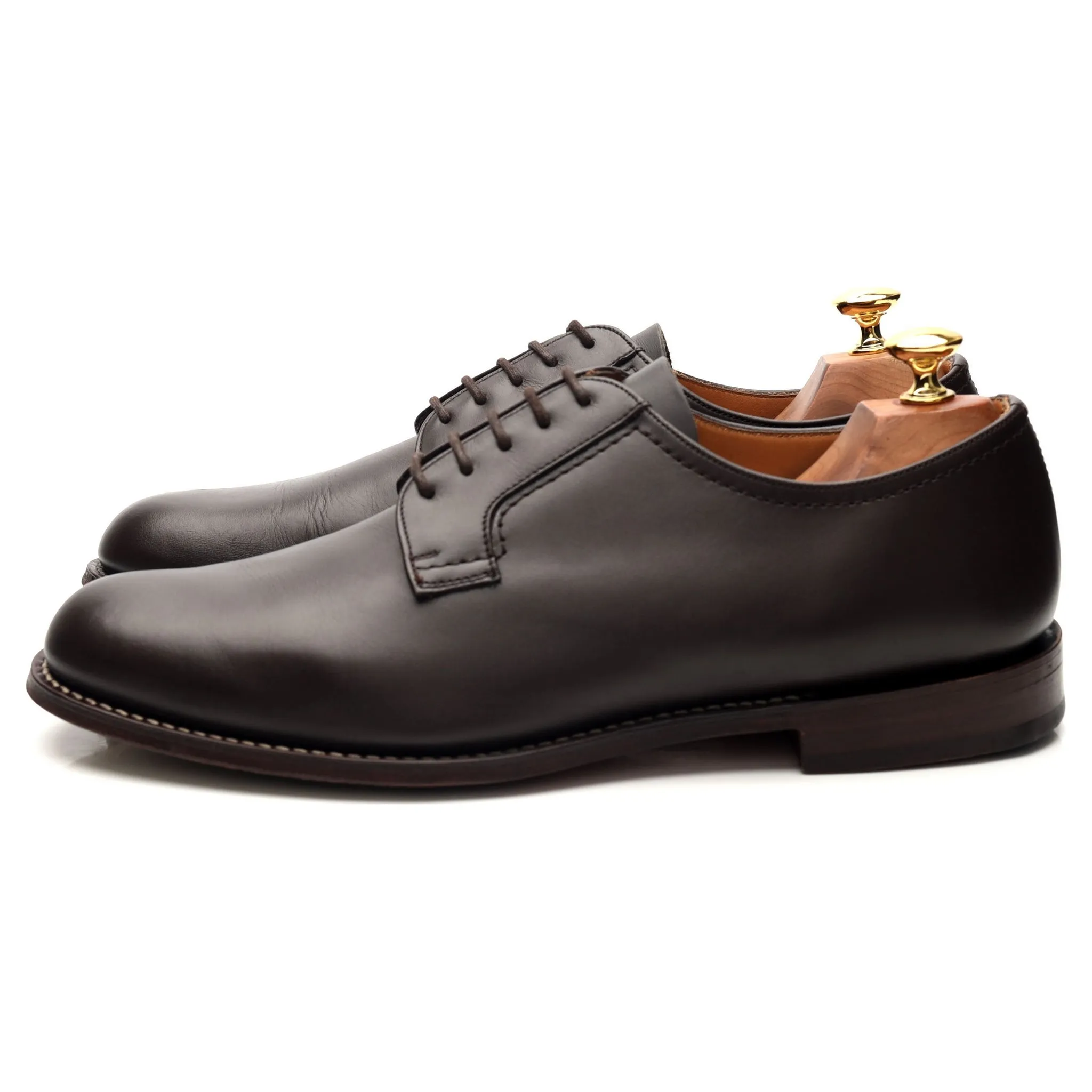 'Barkson' Dark Brown Leather Derby UK 9.5 F