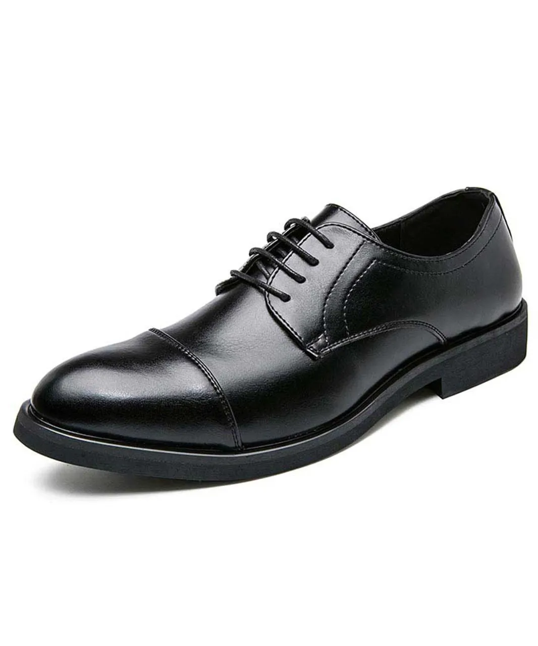 Black derby dress shoe in plain 2088