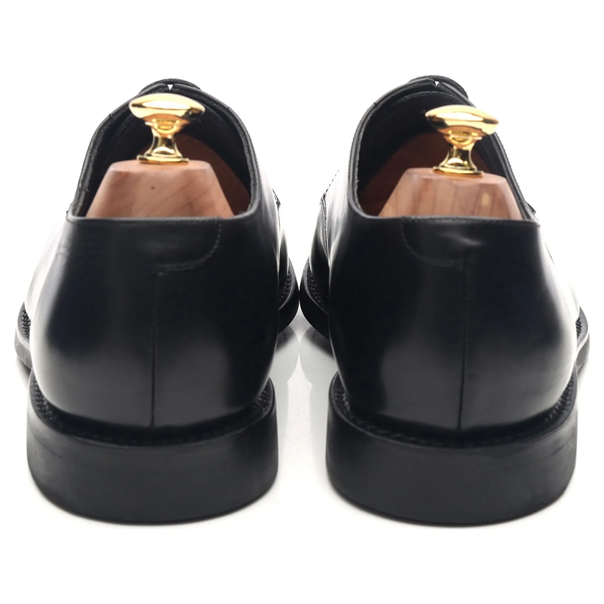 Black Leather Cap Toe Derby UK 10 G