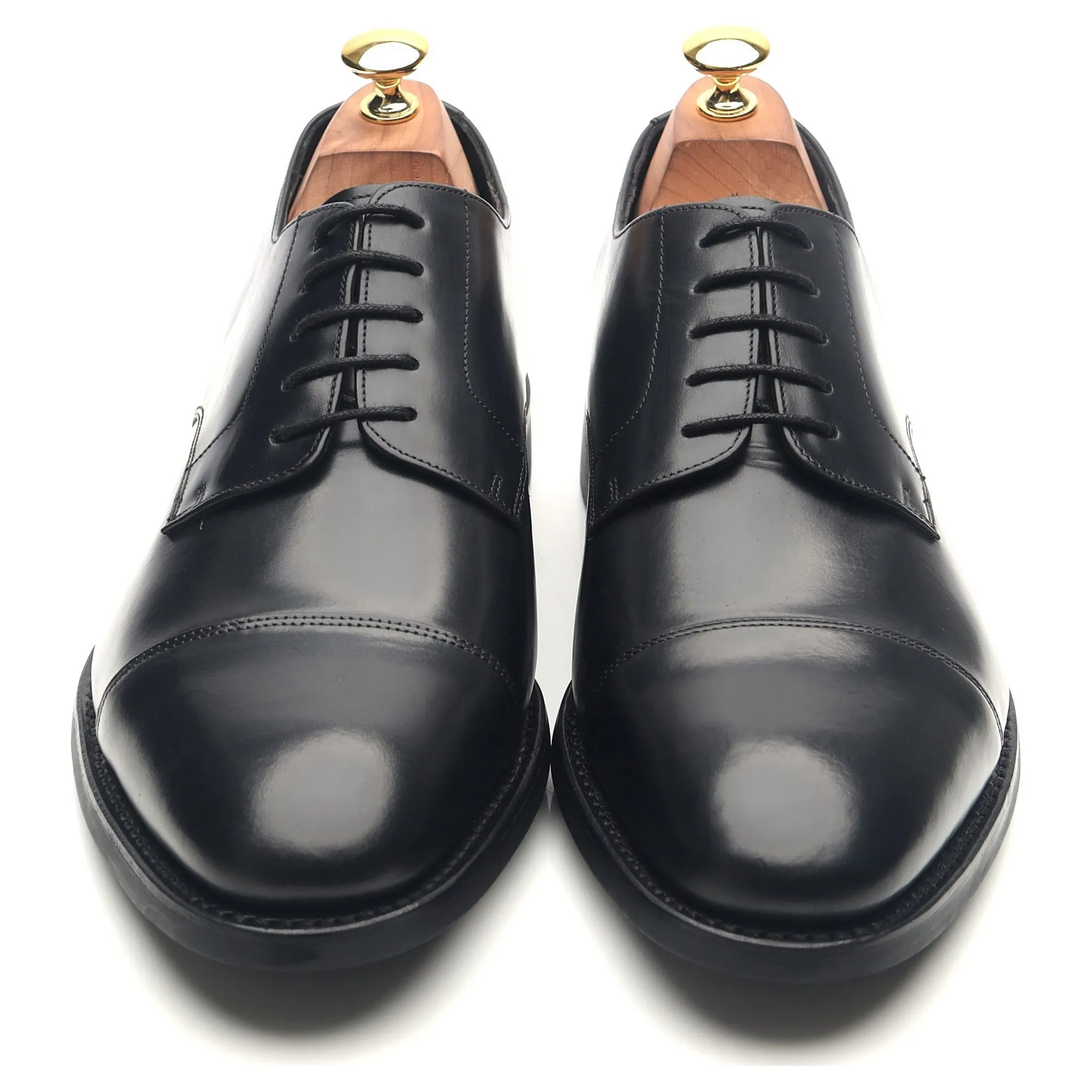 Black Leather Cap Toe Derby UK 10 G