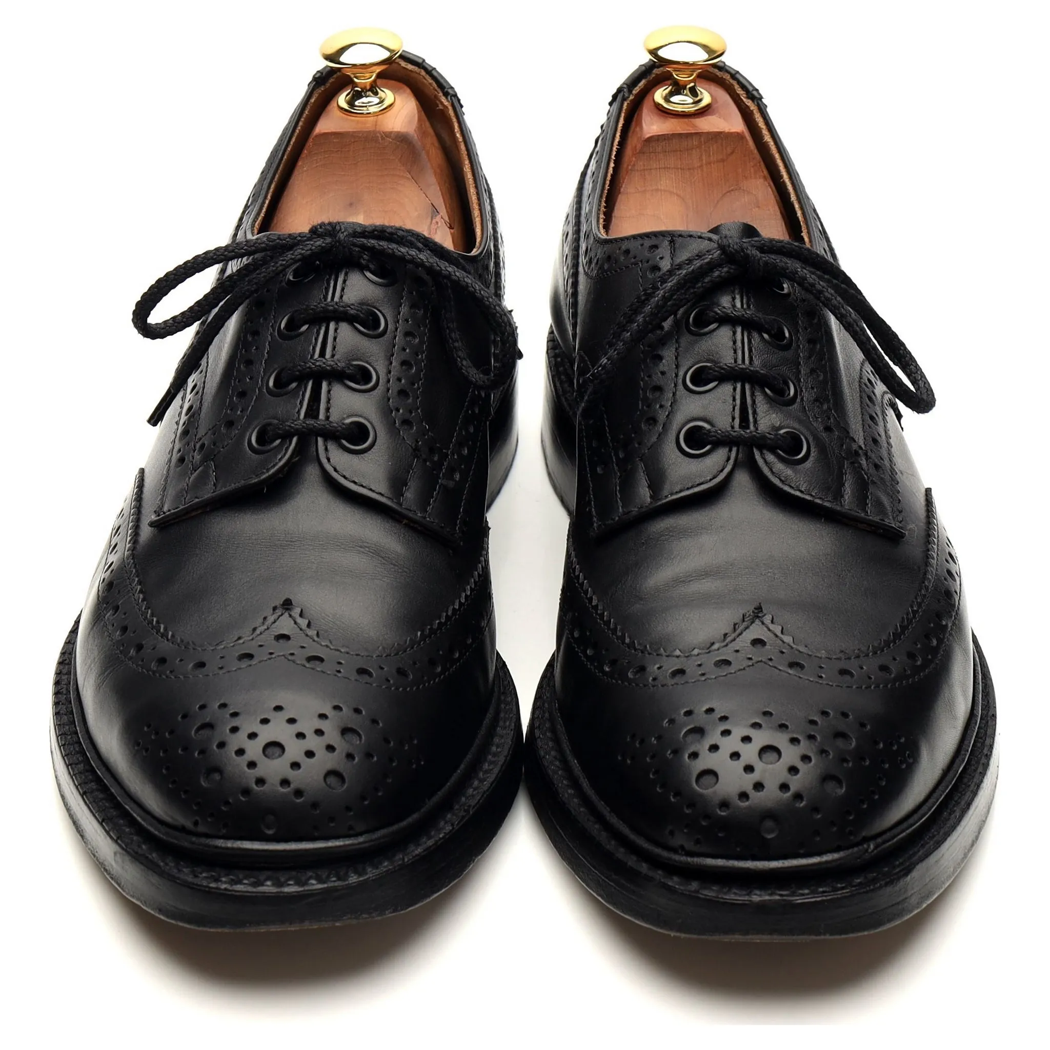 Black Leather Derby Brogues UK 9.5