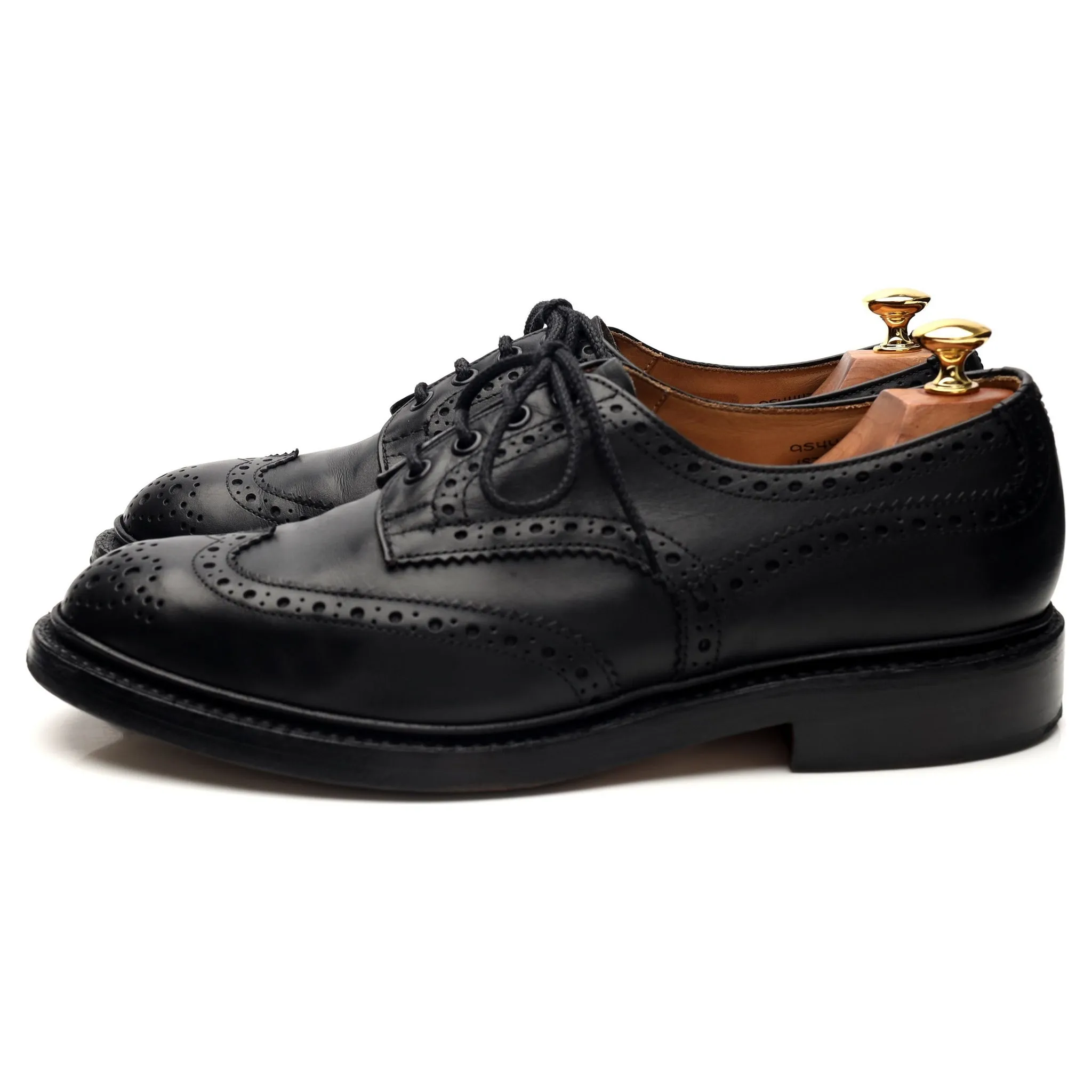 Black Leather Derby Brogues UK 9.5