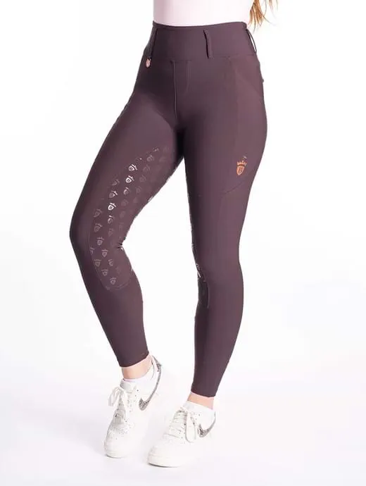 Blackfort Equestrian Riding Breggings Chocolate/Rose Gold