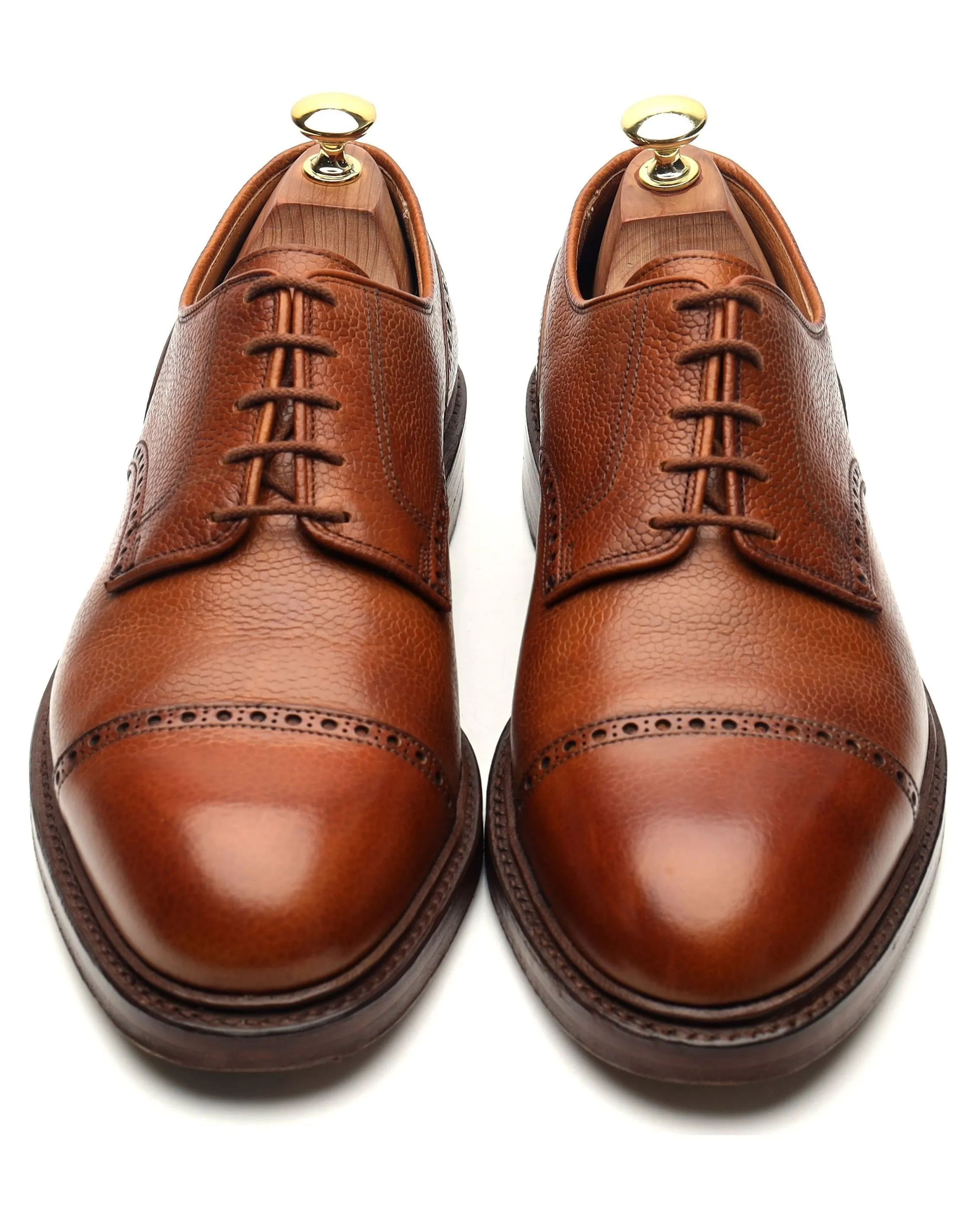 'Bruar' Tan Brown Leather Derby Brogues UK 8.5 E