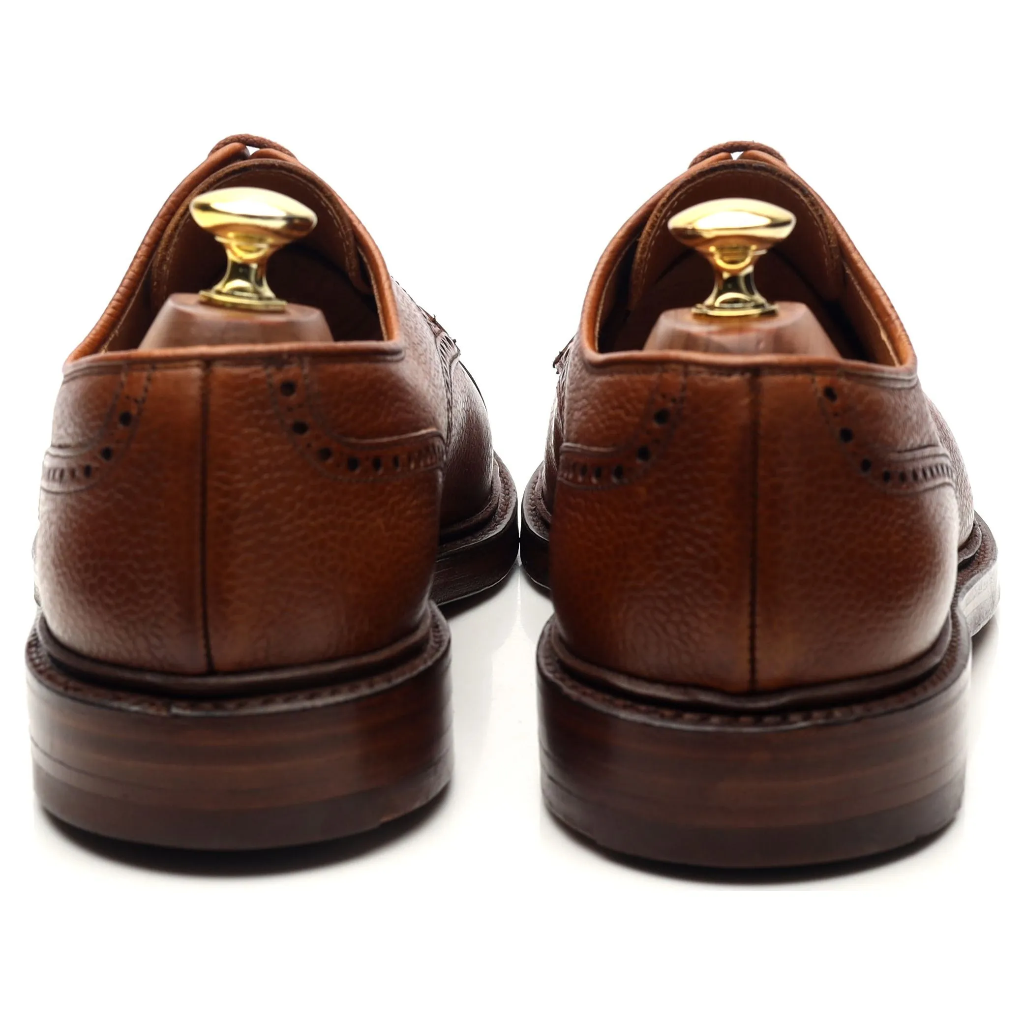 'Bruar' Tan Brown Leather Derby Brogues UK 8.5 E