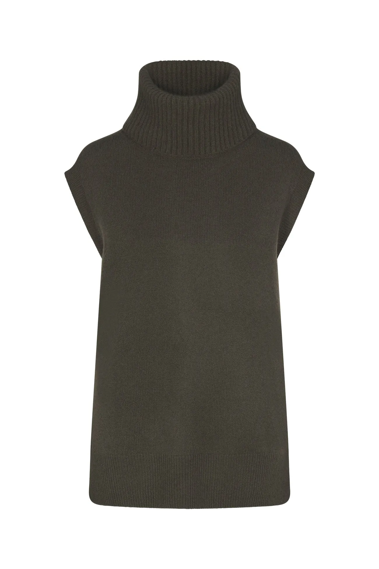 BRUNA SLEEVELESS CASHMERE TURTLENECK