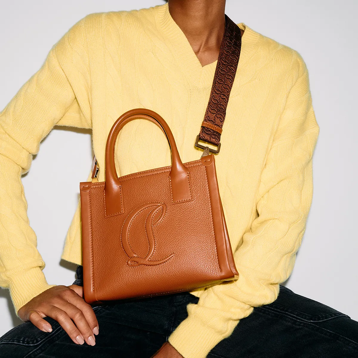 By My Side mini Tote bag - Grained calf leather - Cuoio