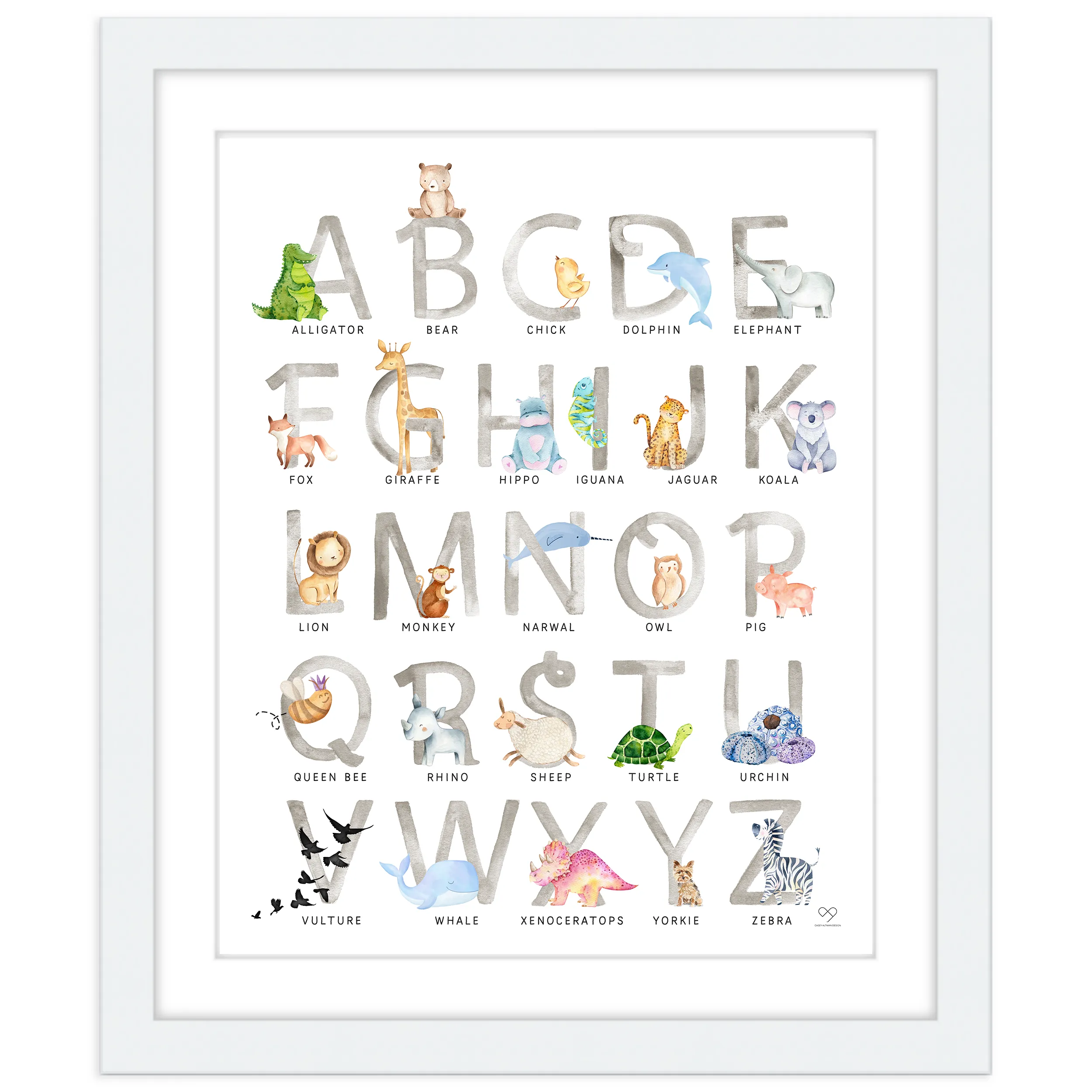 Casey Altman Design Animal & Transportation ABC's Wall Art