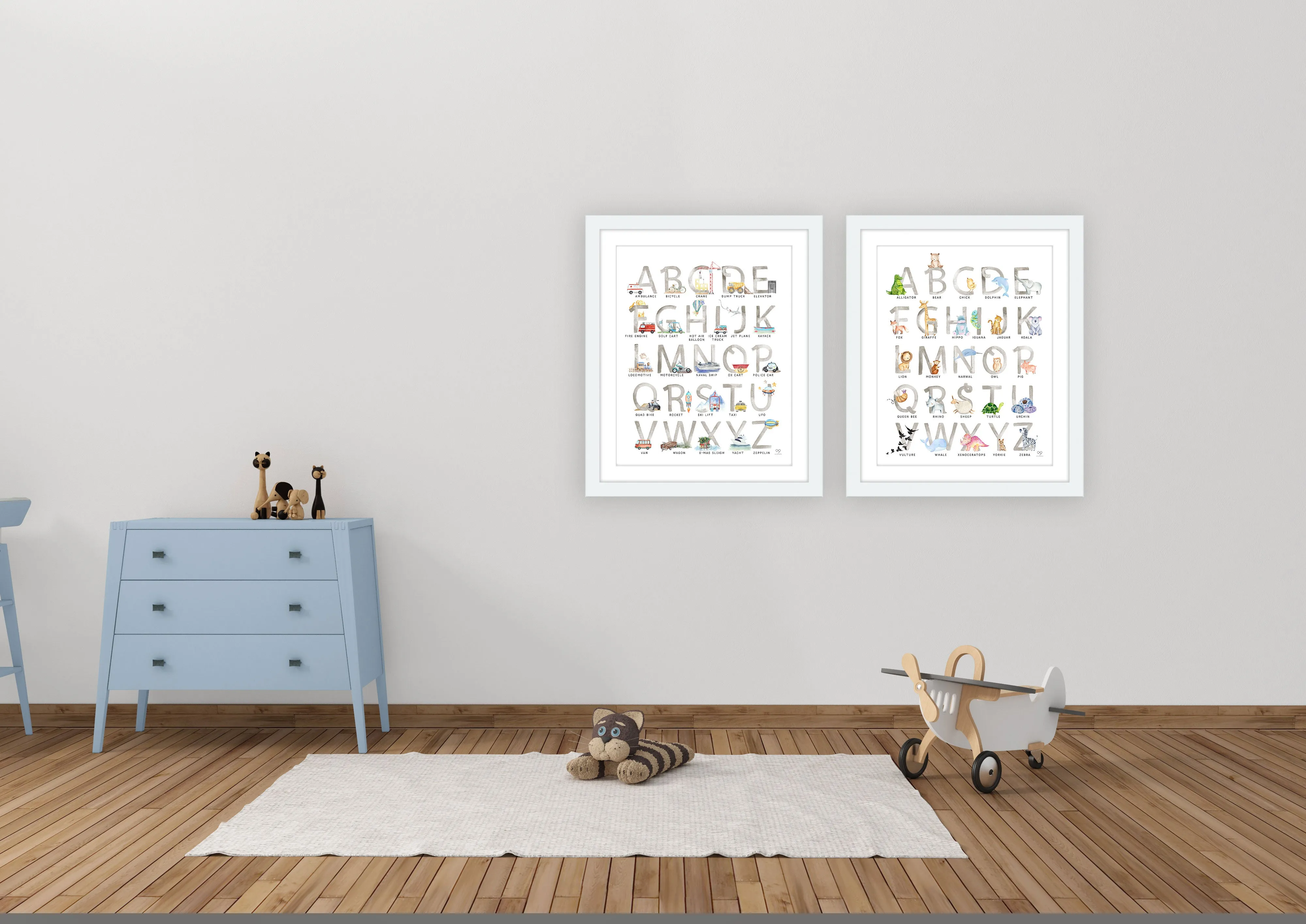 Casey Altman Design Animal & Transportation ABC's Wall Art