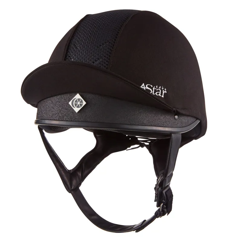 Charles Owen 4Star Jockey Skull Riding Hat - Black