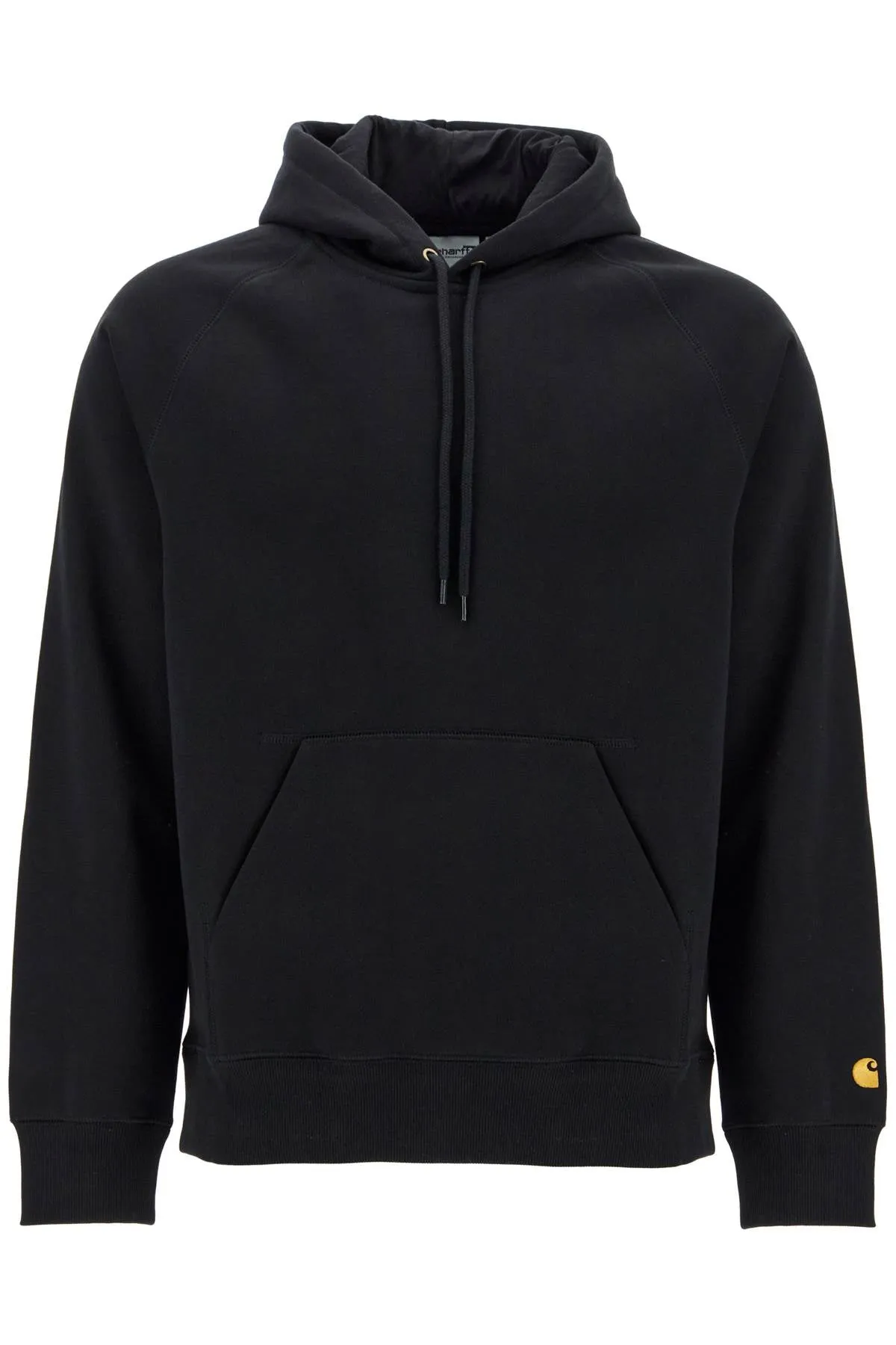 chase hooded raglan sweat I033661 BLACK / GOLD