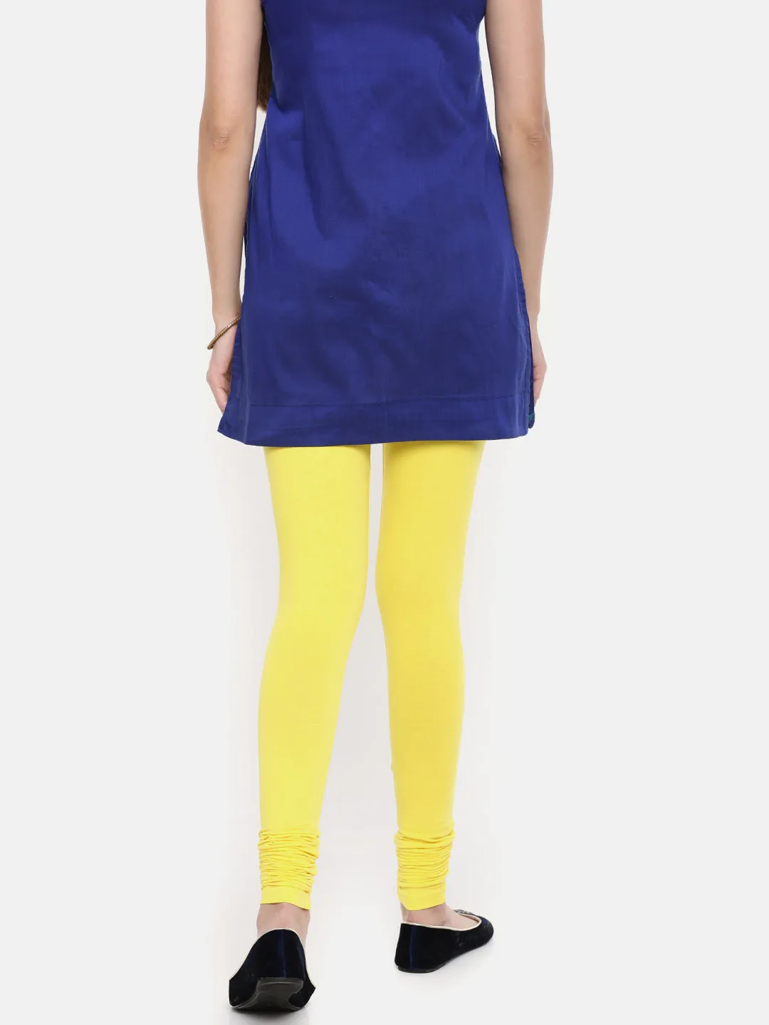 Churidar Leggings-Lemon Yellow