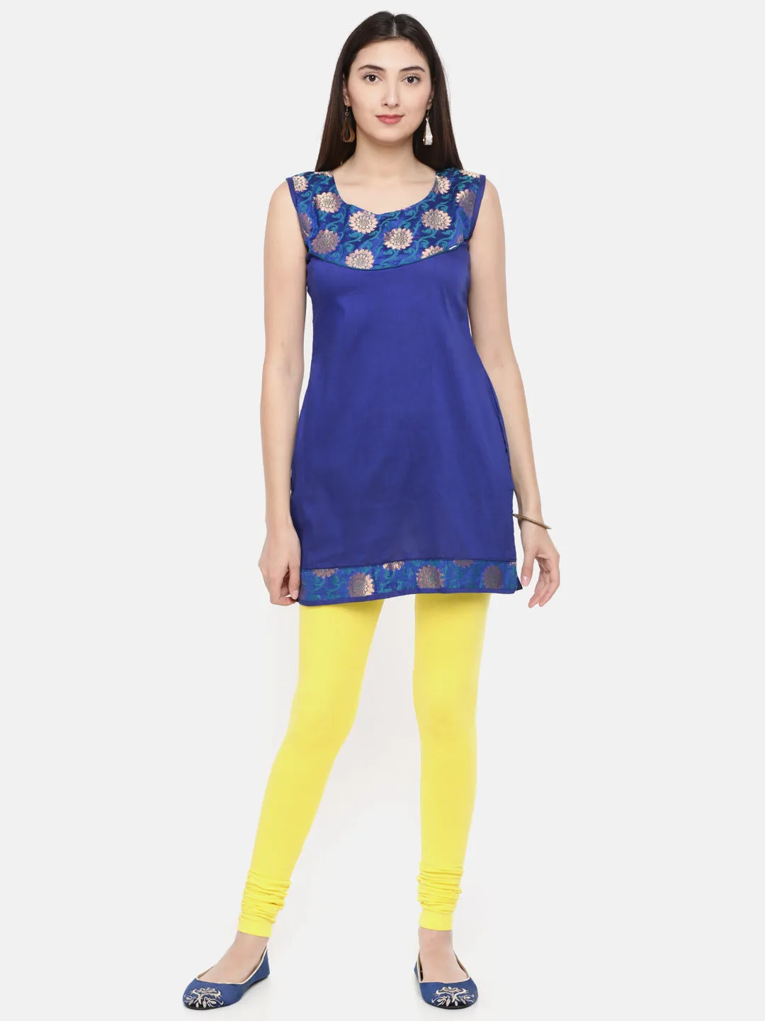 Churidar Leggings-Lemon Yellow