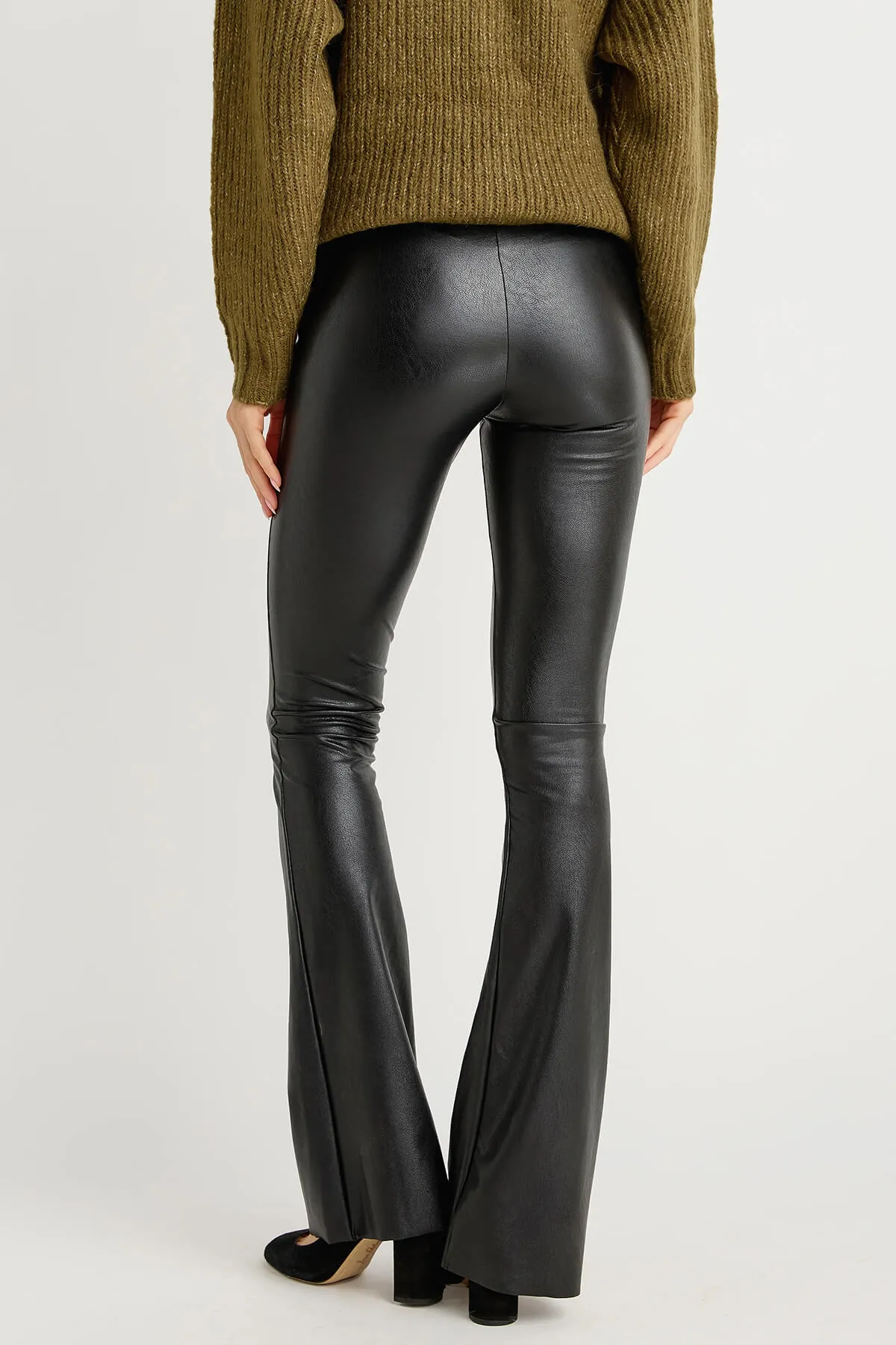 Commando Full Length Faux Leather Flare Leggings