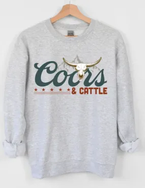 Coors & Cattle Crewneck Ash