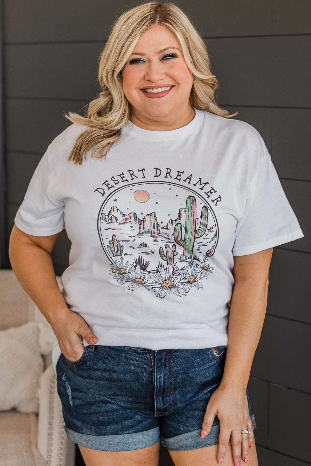 Desert Dreamer Graphic Tee- White