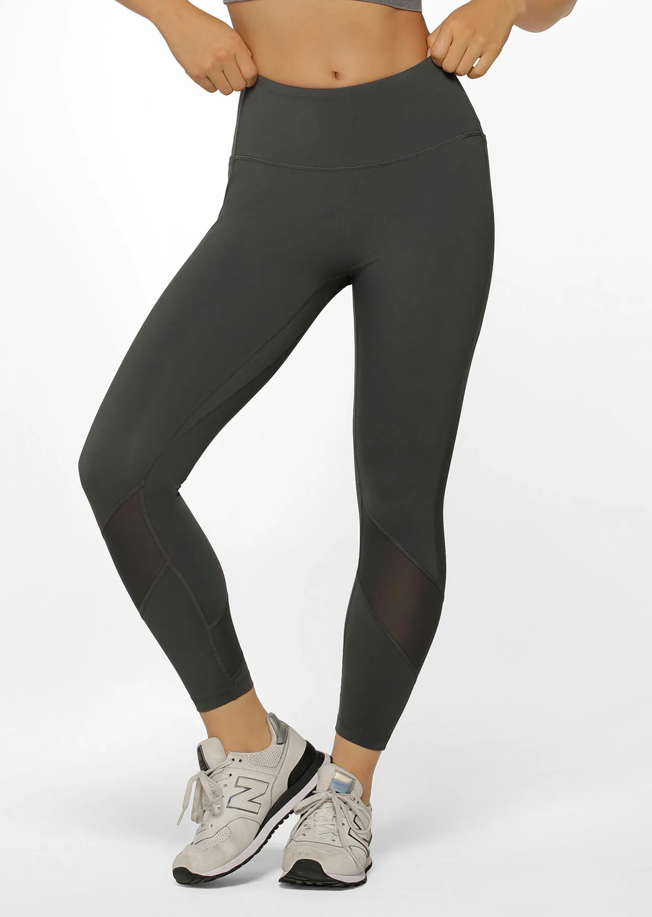 Elite No Ride Ankle Biter Leggings | Grey | Tights and Leggings | Lorna Jane Australia