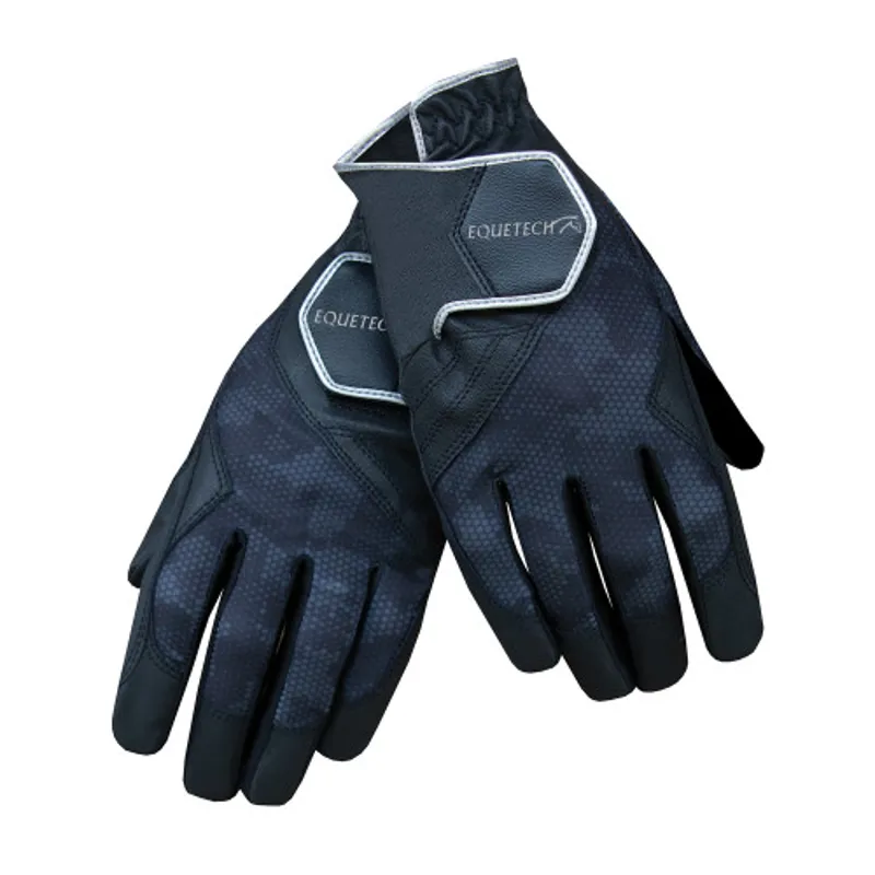 Equetech Stellar Supa-Grip Riding Gloves in Black - WEB EXCLUSIVE