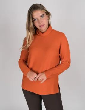 Gaia Life - Dolcevita in lana merino arancio