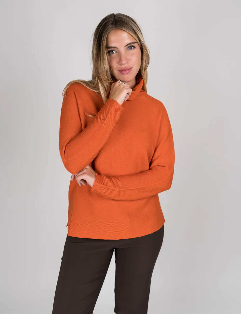 Gaia Life - Dolcevita in lana merino arancio