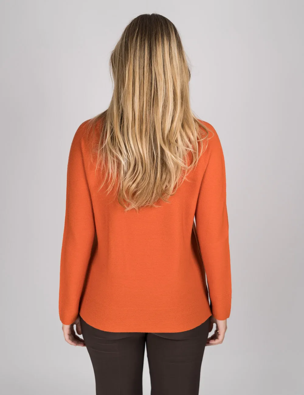 Gaia Life - Dolcevita in lana merino arancio