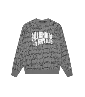 GATOR CAMO ARCH LOGO CREWNECK - GREY