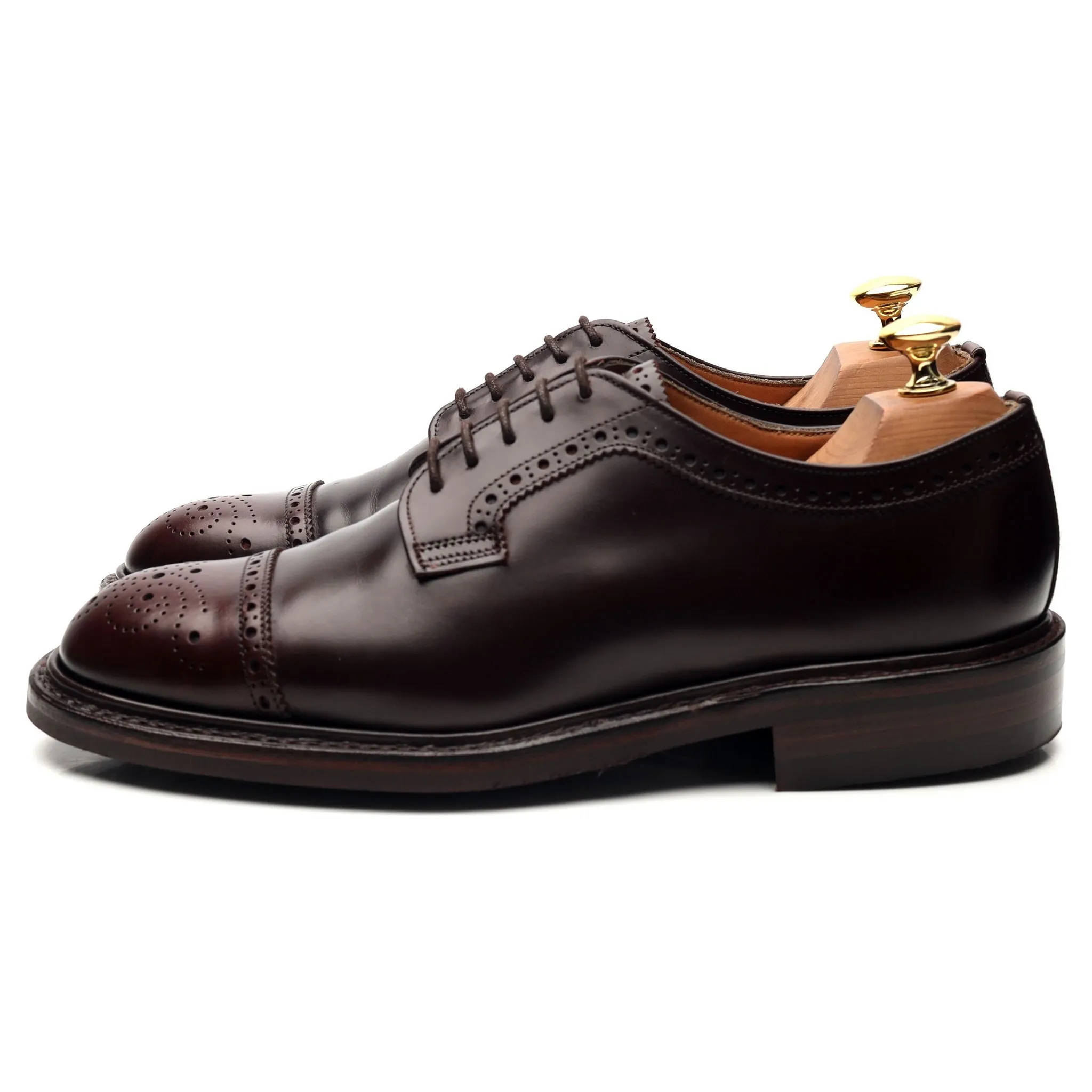 'George IV' Burgundy Leather Derby UK 6 F